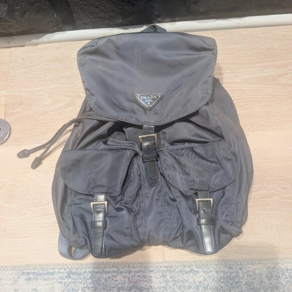 Prada Nylon Tessuto Blue Backpack small - Picture 1 of 7